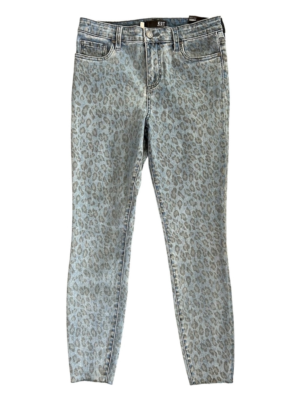 NWT Kut from the Kloth | Women’s Blue/Black Denim Leopard Print Connie  Jeans 6